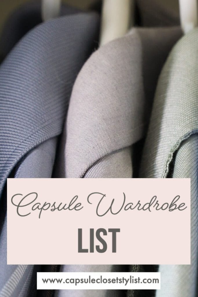 A Capsule Closet List