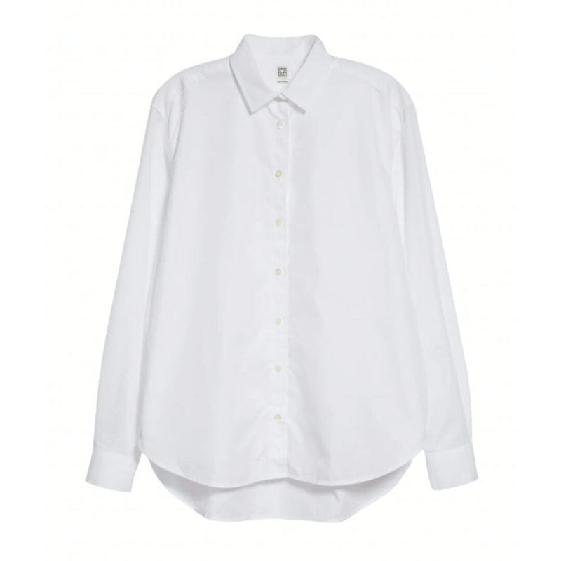 a white button down shirt