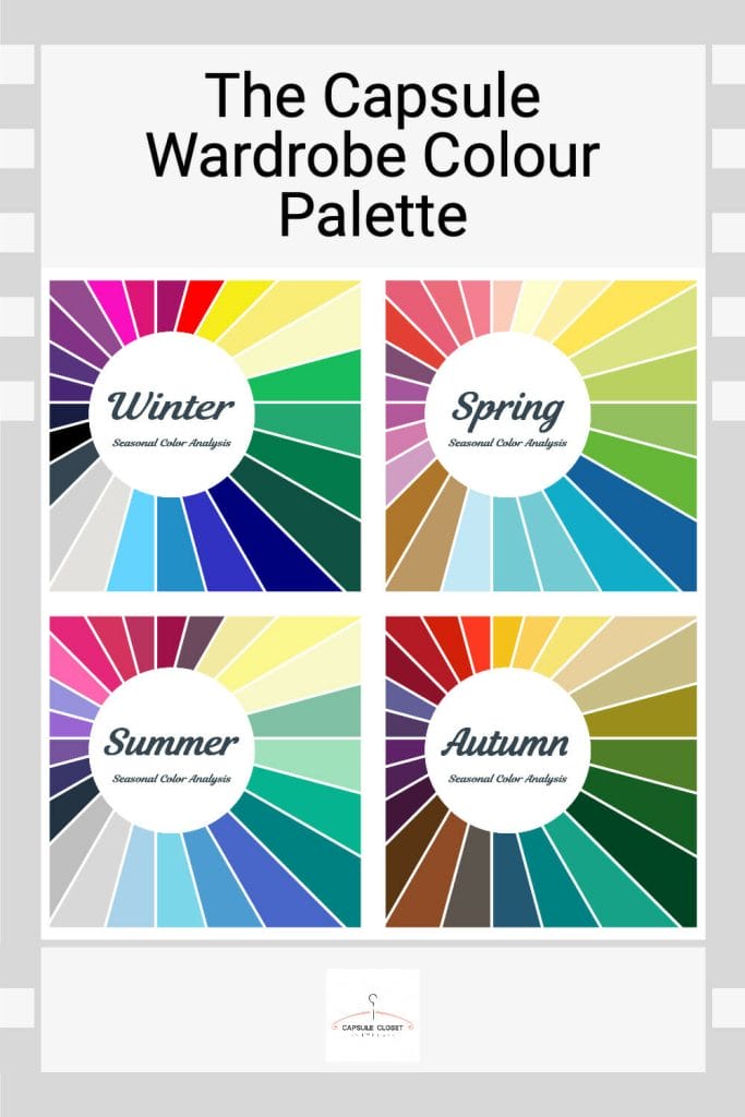 four seasons capsule wardrobe colour palette
