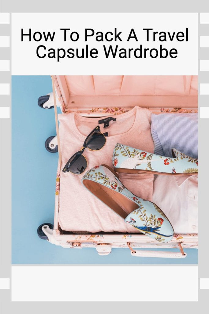 travel capsule wardrobe suitcase
